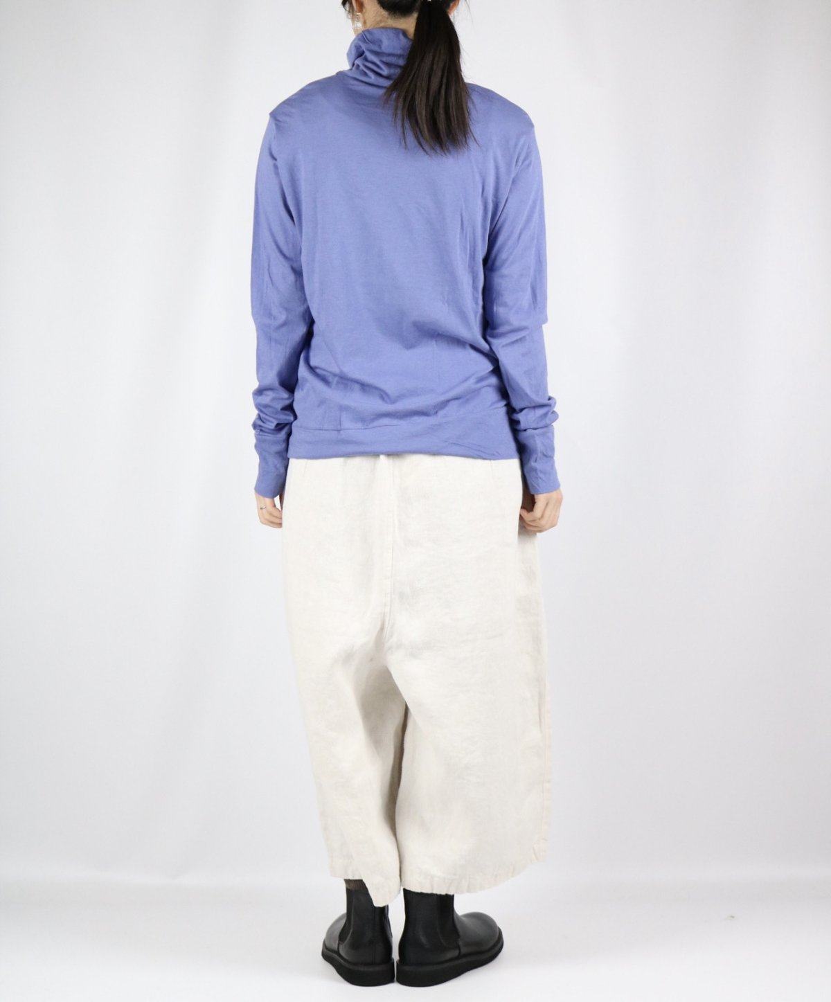 画像39: tumugu  フェザリーコットン天竺タートルネック長袖   7色 (39)