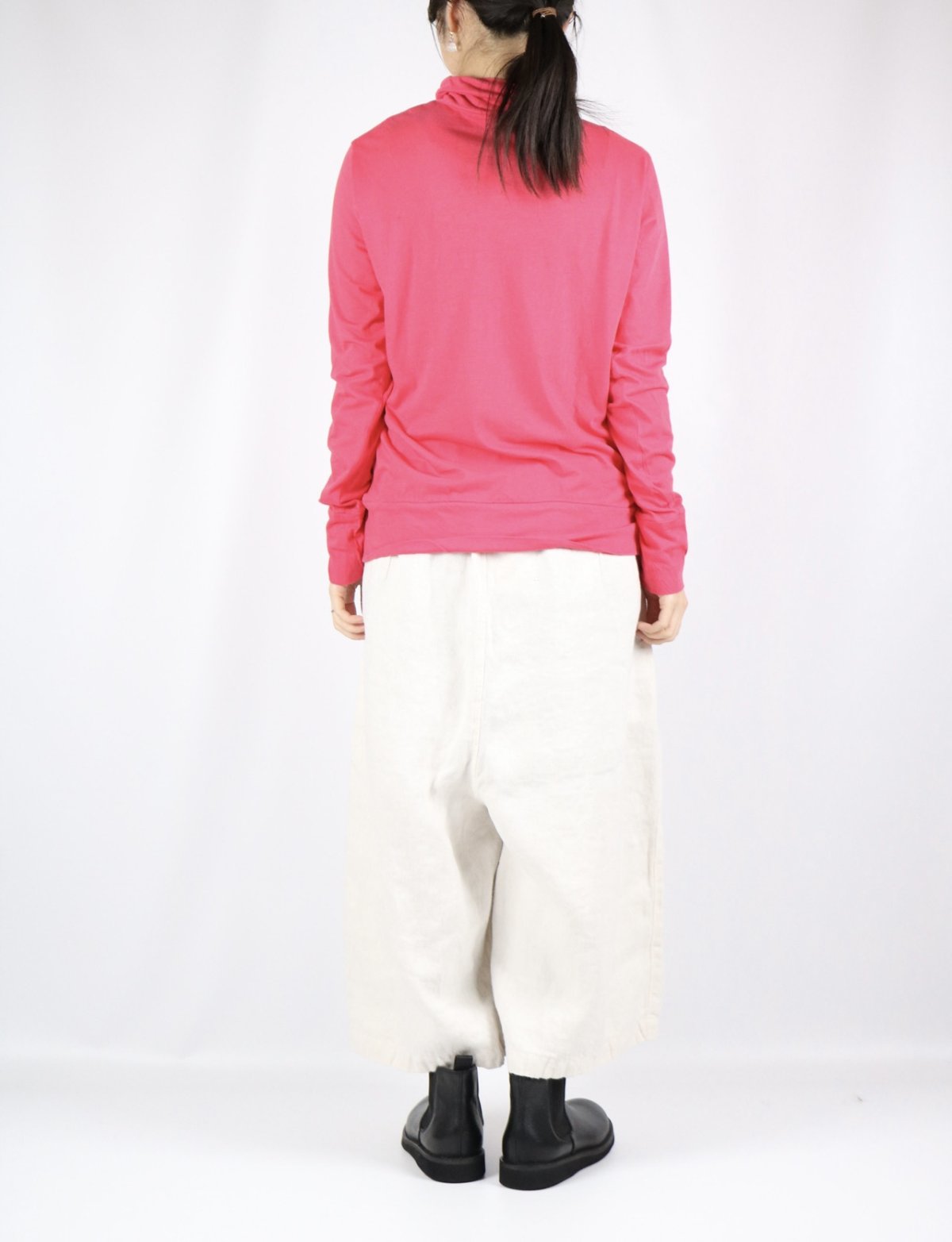 画像17: tumugu  フェザリーコットン天竺タートルネック長袖   7色 (17)