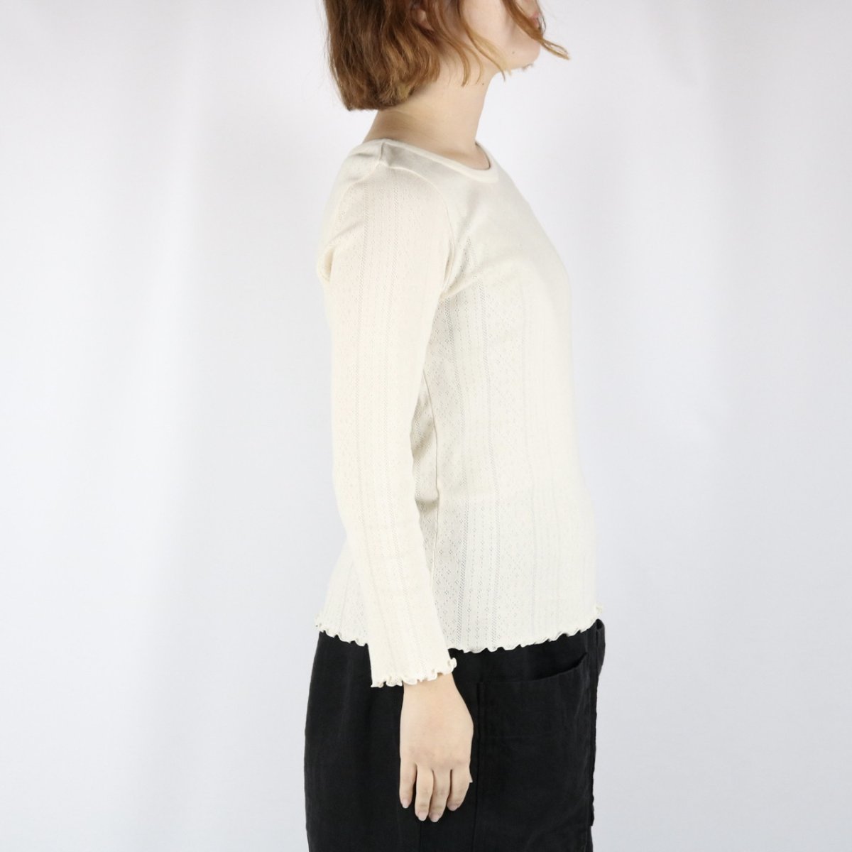 画像23: PONT DE CHALONS パターンメッシュ9分袖プルオーバー 4色 (23)