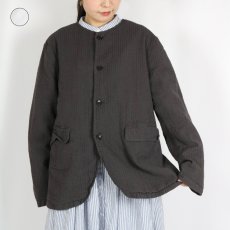 画像1: Vas-y Lentement　SEERSUCKER PLAIN OVERDYE SIDE VENTS NO COLLAR JACKET　2色 (1)