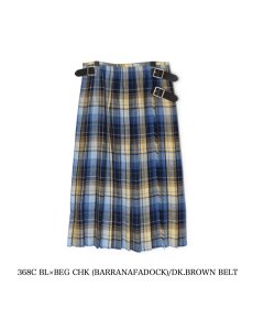 画像16: O'neil of dublin IRISH LINEN LOW WAIST PLEATS WRAP SKIRT LENGTH 80cm (WITH PIN) 2色 (16)