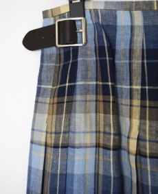 画像19: O'neil of dublin IRISH LINEN LOW WAIST PLEATS WRAP SKIRT LENGTH 80cm (WITH PIN) 2色 (19)