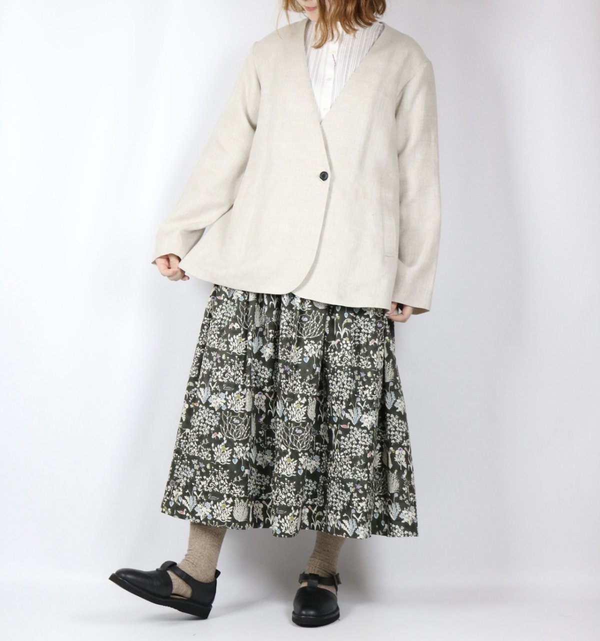 画像19: Michel Beaudouin リネンへリンボンジャケット 3色 (19)