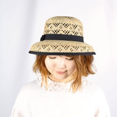 画像5: maison de soil  STRAW HAT WITH TAPE TRIMMING  2色 (5)