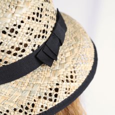 画像7: maison de soil  STRAW HAT WITH TAPE TRIMMING  2色 (7)