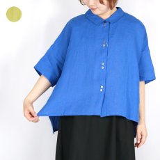 画像1: blue willow リネンボタンシャツ　2色 (1)
