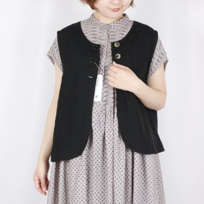 画像1: Vent d'ouest 60Sフレンチリネンキャンバスワッシャー2WAYベスト 3色