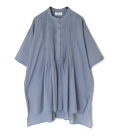 画像24: SOIL 80s COTTON VOILE PLAIN BANDED COLLAR S/SL PINTUCK SHIRT 2色 (24)