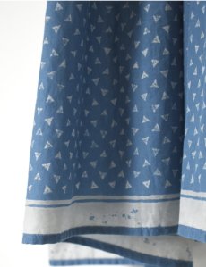 画像40: maison de soil  80s VOILE TRIANGLE BLOCK PRINT BANDED COLLAR FRENCH/SL DRESS WITH PINTUCK 2色2サイズ (40)