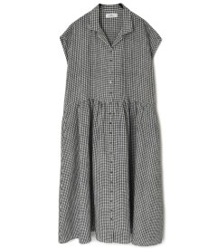 画像20: SOIL 60s LINEN CHECK OPEN COLLAR SHIRT DRESS 2サイズ (20)