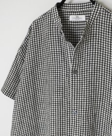 画像11: SOIL  60s LINEN CHECK BANDED COLLAR 3/4SL TUNIC (11)