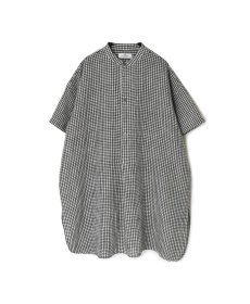 画像10: SOIL  60s LINEN CHECK BANDED COLLAR 3/4SL TUNIC (10)