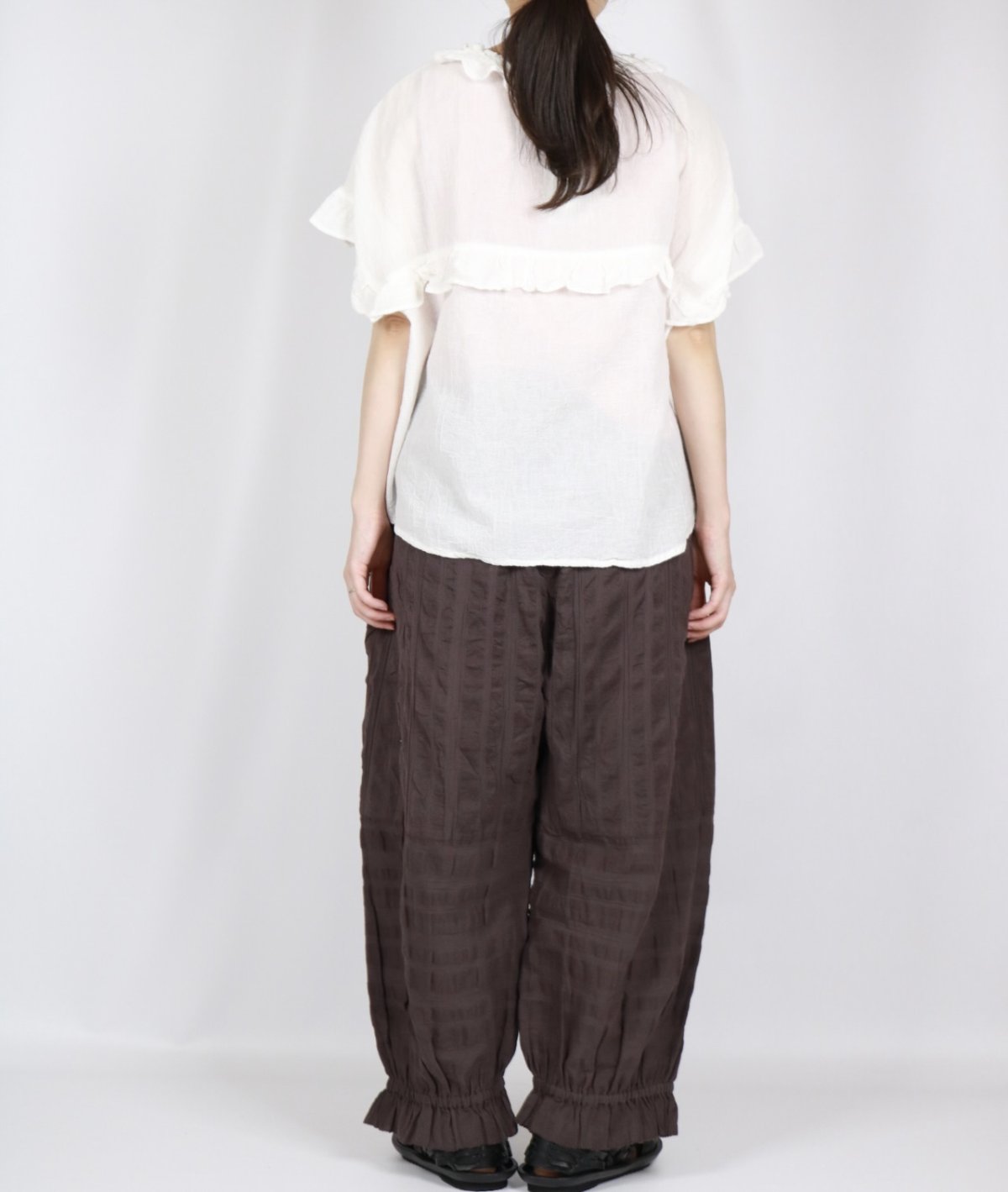 画像25: tumugu: コットンリネン先染めボイルワッシャー ベスト　3色 (25)