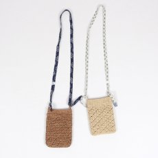 画像1: maison de soil　RAFFIA PHONE HOLDER BAG　2色 (1)