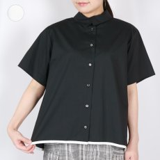 画像1: DIARIES BICOLOR HEMLINE SHIRT 2色 (1)
