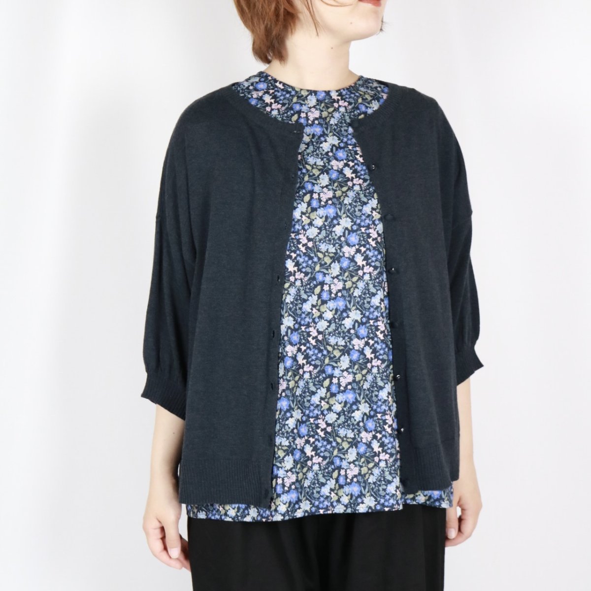 画像14: 30%OFF SALE!   tumugu ランダムリブニット2wayカーディガン 4色 (14)