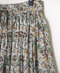 画像11: NARU  80s VOILE PAISLEY FLOWER PRINT GATHERD SKIRT  (11)