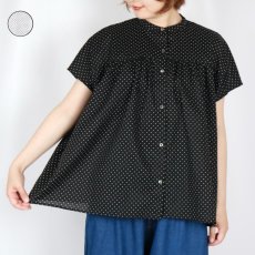 画像1: DIARIES   DOT GATHER BLOUSE  2色 (1)