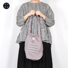 画像1: pot and tea　リネン小花刺繡バッグ　2色 (1)