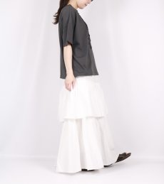 画像12: nachukara ナチュラル天竺 フリルTシャツ charcoal (12)
