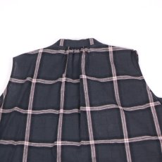 画像16: Vent d'ouest 綿麻チェックノースリーブワンピース  (16)