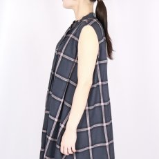 画像5: Vent d'ouest 綿麻チェックノースリーブワンピース  (5)