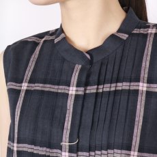 画像9: Vent d'ouest 綿麻チェックノースリーブワンピース  (9)