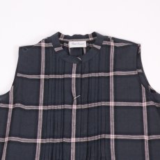画像14: Vent d'ouest 綿麻チェックノースリーブワンピース  (14)
