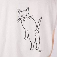 画像5: NARU ナチュラルソフト天竺　振り返り猫コンフィーシャツ 2色 (5)