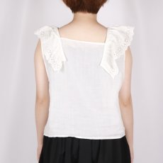 画像12: Gauze# Jouet ノースリーブレースブラウス 2色 (12)