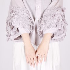 画像23: Gauze# アンティークレースフリルスリーブブラウス 3色 (23)