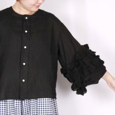 画像25: Gauze# アンティークレースフリルスリーブブラウス 3色 (25)