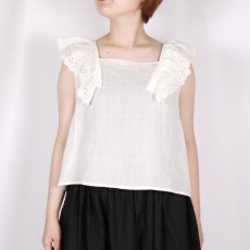 画像10: Gauze# Jouet ノースリーブレースブラウス 2色 (10)