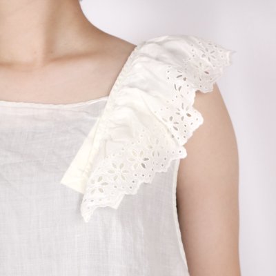 画像1: Gauze# Jouet ノースリーブレースブラウス 2色