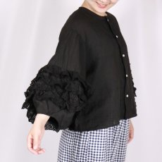 画像26: Gauze# アンティークレースフリルスリーブブラウス 3色 (26)
