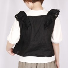 画像3: Gauze# Jouet ノースリーブレースブラウス 2色 (3)