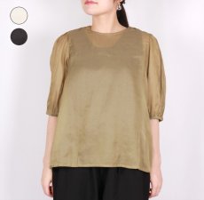 画像1: Gauze＃GATHER SLEEVE MODERNIST BLOUSE 3色 (1)