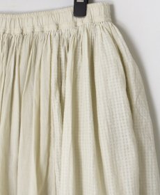 画像21: maison de soil 80s ORGANIC COTTON SMALL CHECK&VOILE PLAIN(OVER DYE) RAJASTAN TUCK GATHERED SKIRT (21)
