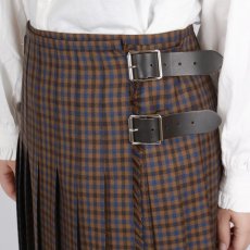 画像29:  O'NEIL OF DUBLIN WORSTED WOOL LOW WAIST PLEATS WRAP SKIRT LENGTH 80cm (WITH PIN) 4色 (29)