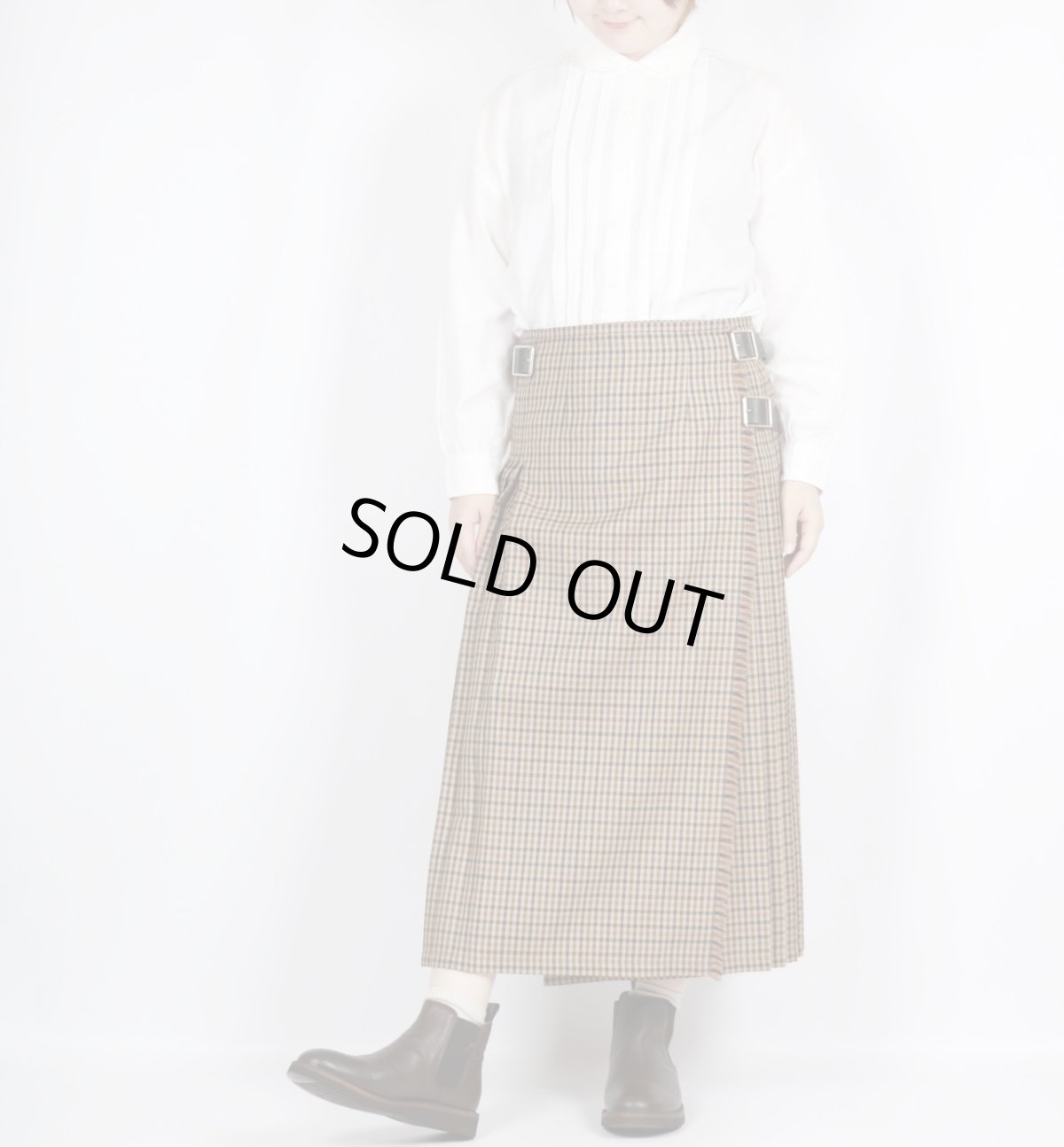 画像4: O'NEIL OF DUBLIN WORSTED WOOL LOW WAIST ACCORDION LONG KILT LENGTH 80cm (WITH PIN) (4)