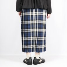 画像13:  O'NEIL OF DUBLIN WORSTED WOOL LOW WAIST PLEATS WRAP SKIRT LENGTH 80cm (WITH PIN) 4色 (13)