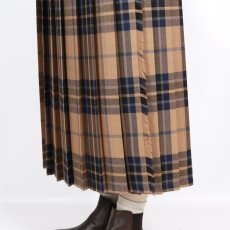 画像6:  O'NEIL OF DUBLIN WORSTED WOOL LOW WAIST PLEATS WRAP SKIRT LENGTH 80cm (WITH PIN) 4色 (6)