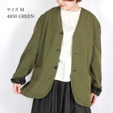 画像29:  Vas-y Lentement 40s ORGANIC POPLIN (OVERDYE) SIDE VENTS V-NECK JACKET 2色2サイズ (29)