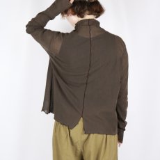 画像27: tumugu: コットンチュールハイネックロングTシャツ 3色 (27)