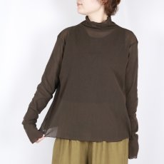 画像25: tumugu: コットンチュールハイネックロングTシャツ 3色 (25)