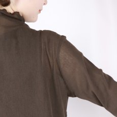 画像29: tumugu: コットンチュールハイネックロングTシャツ 3色 (29)