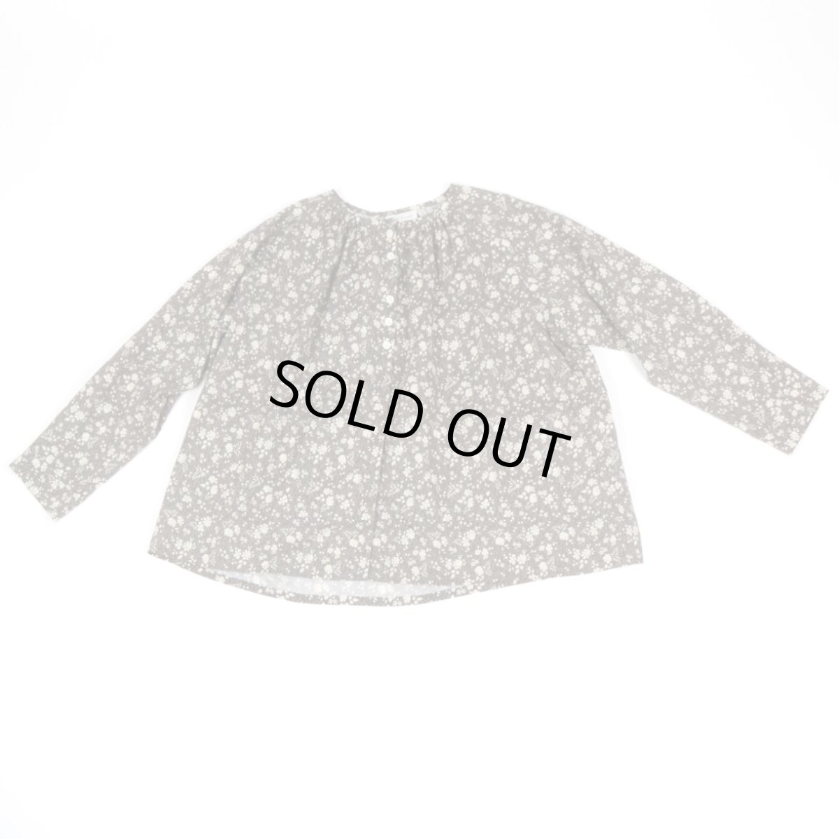 画像17: Vent d'ouest 　クラフトマンシップ〈LIBERTY〉クルーネックブラウス  チャコール系 (17)