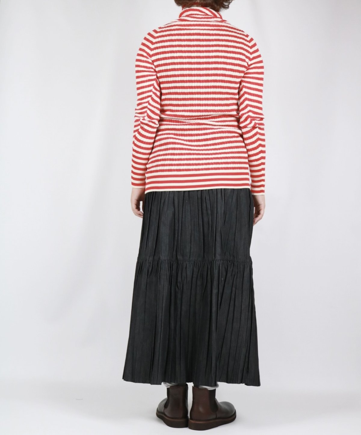 画像8: NARU  ランダムリブボーダータートルネック 6色 (8)