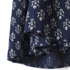 画像24: maison de soil 80s COTTON VOILE FLOWER BLOCK PRINT RAJASTHAN TUCK GATHERED V-NECK NO/SL SHIRT 2色 (24)