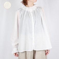 画像1: PONT DE CHALONS 付け衿フリルブラウス 2色 (1)